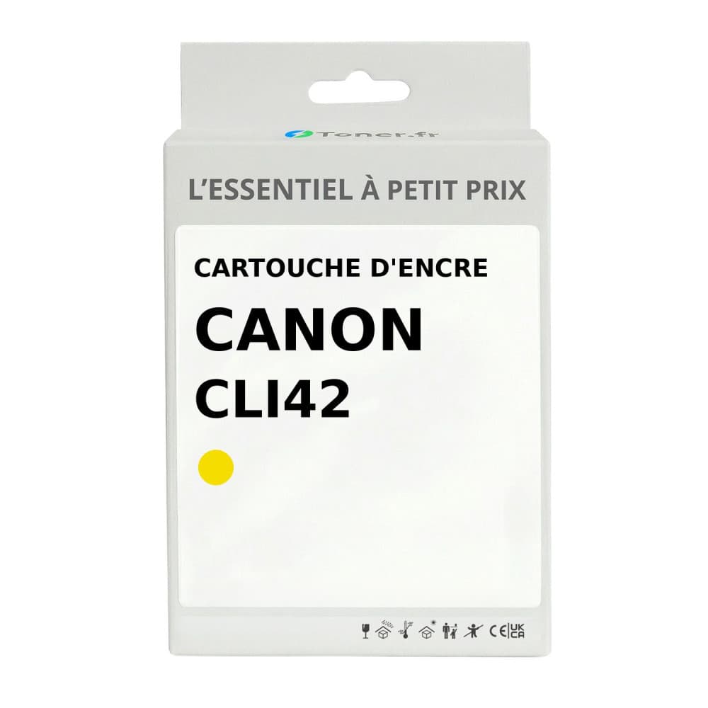 Cartouche d'encre compatible Canon CLI42 Jaune