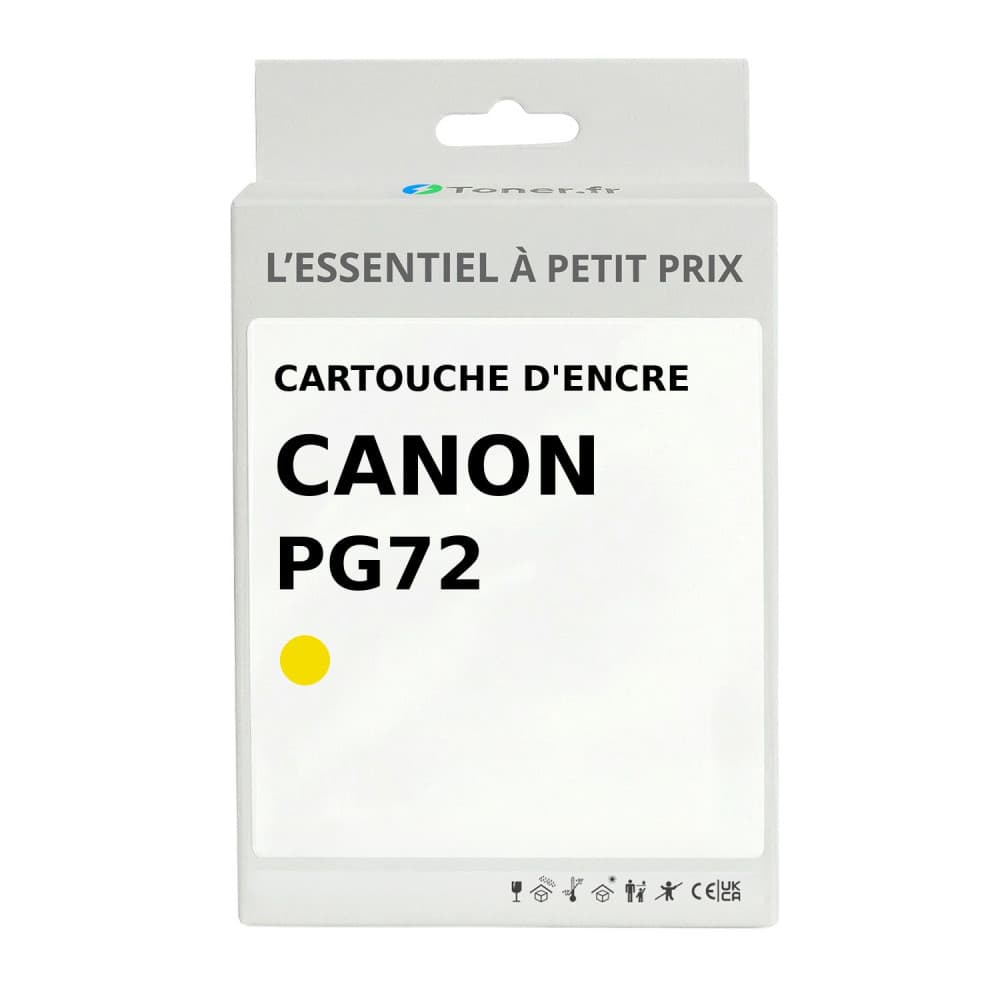 Cartouche d'encre compatible Canon PGI72 Jaune