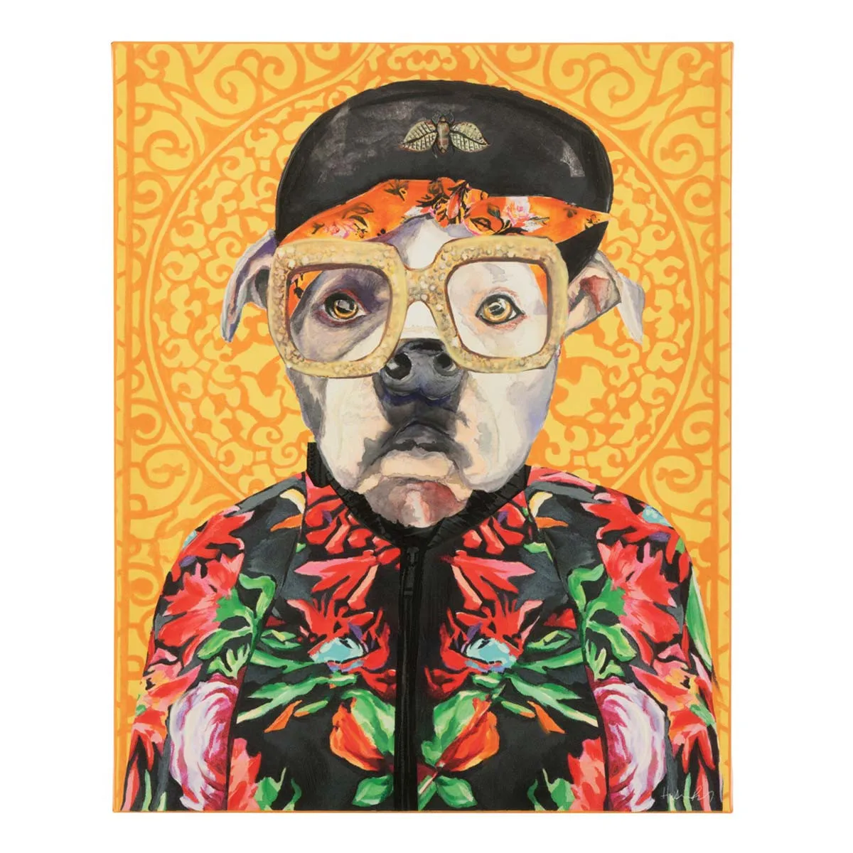 Paris prix J-Line déco murale chien - 40x3,8 cm